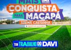 Arena da Caesinha: mais um campo de grama sintética, construído com emenda do senador Davi, será entregue em Macapá