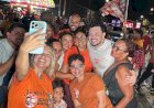 Acácio Favacho é recebido por apoiadores em Laranjal do Jari durante inauguração de comitê