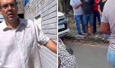 Seguranças do Prefeito Furlan encenam ato antidemocrático contra manifestante solitário