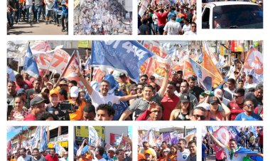 50 mil pessoas participam de caminhada com  Clécio e Davi, pelo centro de Macapá