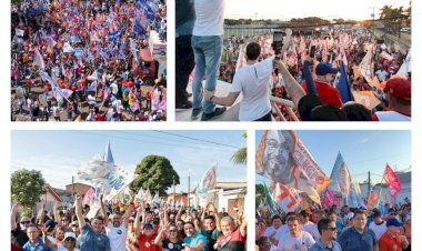 Segundo maior município do Amapá, Santana reúne mais de 10 mil pessoas durante caminhada com Clécio e Davi