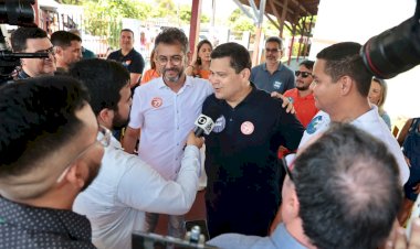 Após votar, Davi Alcolumbre agradece apoio e diz que, se reeleito, prioridade será saúde pública do Amapá