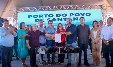 Porto do Povo  tem obra iniciada, resultado da união de Randolfe, DNIT, Prefeitura de Santana e Governo do Amapá