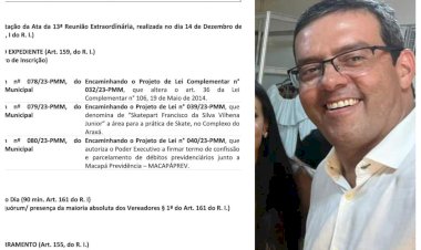 Prefeitura de Furlan, à beira do colapso financeiro, pede socorro à Câmara para parcelar - em 20 anos - dívida com Macapá Previdência