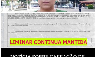 Mais uma derrota para Paty Almeida: Liminar que suspendeu contrato de bilhetagem de R$ 4,5 milhões, suspeito de fraude, continua vigente