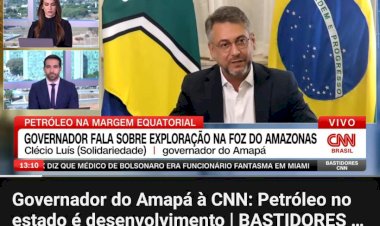 Em entrevista ao programa Bastidores CNN, o governador do Amapá, Clécio Luís, defendeu a exploração de petróleo na Bacia da Foz do rio Amazonas como uma oportunidade de desenvolvimento social e econômico para o estado.