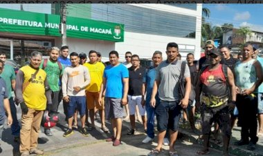 Covardia do Prefeito Furlan: Trabalhadores protestam e denunciam salários atrasados e obra interminável