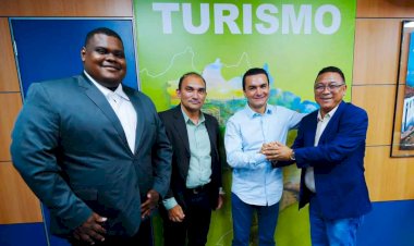 Prefeito Chico Nó é recebido pelo Ministro do Turismo Celso Sabino e articula recursos para Mazagão