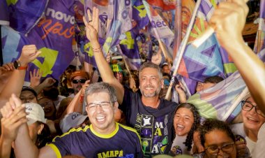Multidão acompanha Clécio Luís e Randolfe por toda a orla de Macapá em apoio político