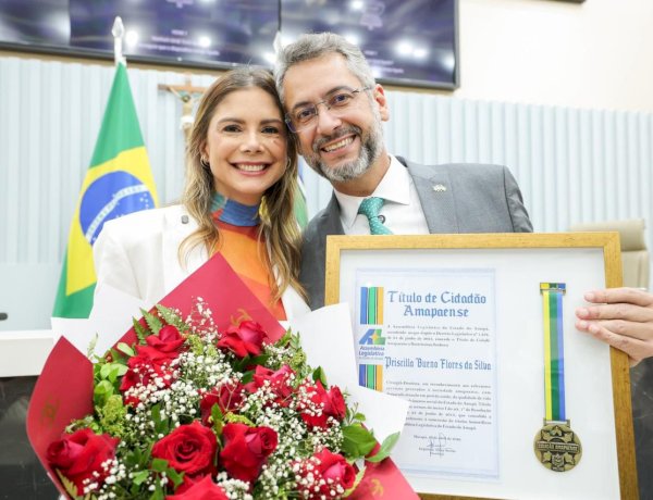 Extremamente merecido: primeira-dama do estado, Priscila Flores, recebe o título de cidadã amapaense