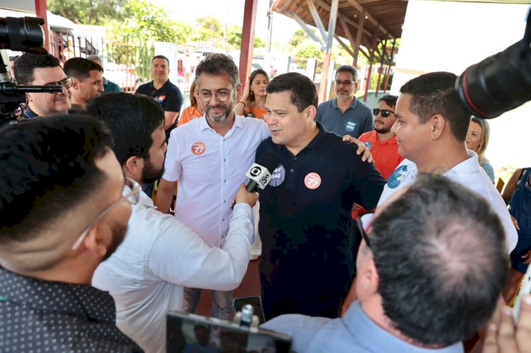Após votar, Davi Alcolumbre agradece apoio e diz que, se reeleito, prioridade será saúde pública do Amapá