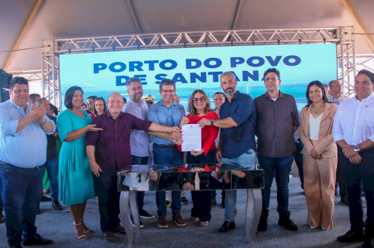 Porto do Povo  tem obra iniciada, resultado da união de Randolfe, DNIT, Prefeitura de Santana e Governo do Amapá