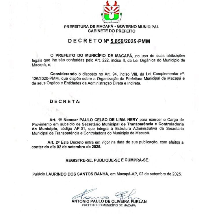 De olho no placar do processo de cassação, Furlan nomeia vereador para garantir que irmão da deputada Telma Nery, não vote contra ele