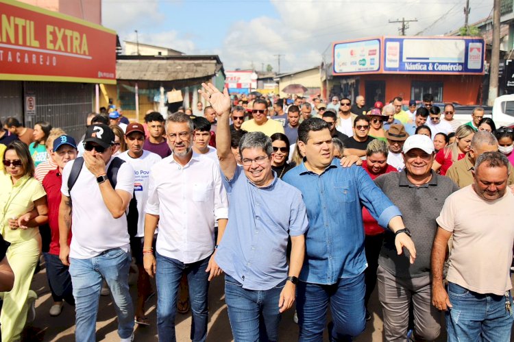 Hoje Santana abre a janela para o Rio”, comemorou o senador Randolfe durante a entrega do novo “Porto do Povo de Santana