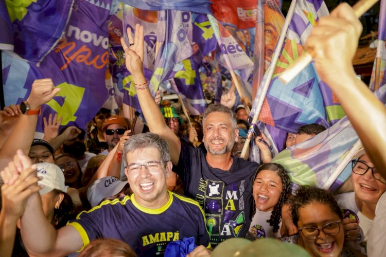 Multidão acompanha Clécio Luís e Randolfe por toda a orla de Macapá em apoio político